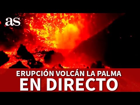 EN DIRECTO: la LAVA sale con fuerza del VOLCÁN CUMBRE VIEJA en LA PALMA | Diario AS