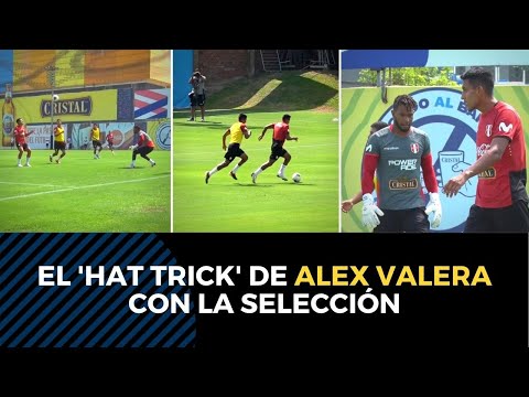 Selección peruana: Así fue el 'triplete' de Alex Valera en el entrenamiento de Perú