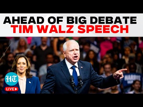 LIVE: Tim Walz Speech Ahead Of High-Stakes Trump Vs Kamala US Presidential Debate | US Elections2024