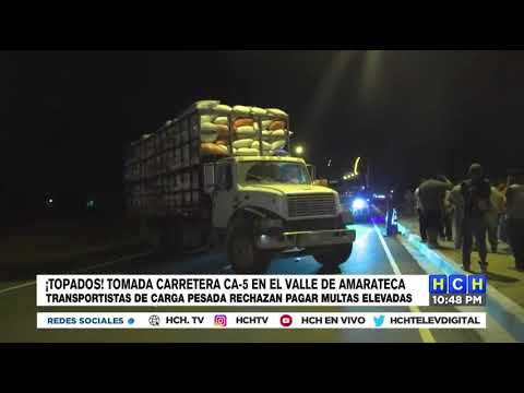Transportistas de carga Pesada se toman la carretera al norte del país