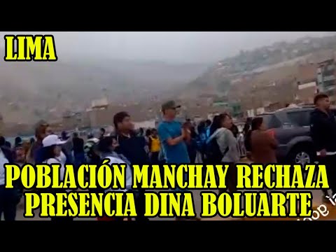 DINA BOLUARTE FUE RECHAZ4DA EN MANCHAY NADIES LO QUI3RE TUVO QUE LLEGAR CON CIENTO DE POLICIAS..