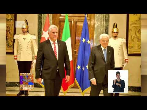 Presidente de Cuba intercambia con su homólogo de Italia