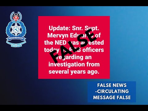 Senior Superintendent Mervyn Edwards Has Not Been Arrested