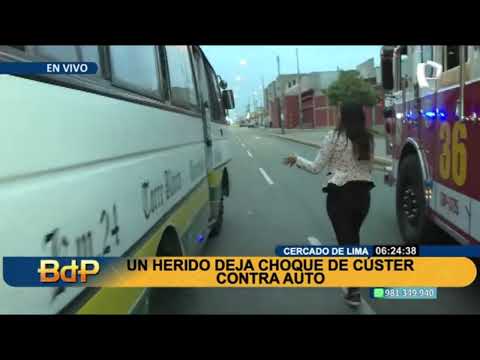 Cercado de Lima: Cúster con infracciones habría provocado choque con taxi por pasarse la luz roja