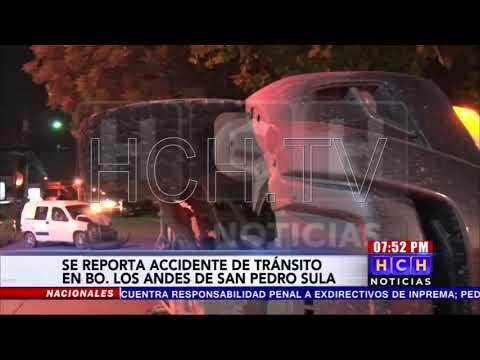 Brutal accidente vial deja pérdidas materiales en el barrio Los Andes de SPS