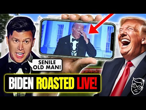 Comedians ROAST Joe Biden To His FACE On LIVE-TV, Room Roars for 'Trump' | Biden's CRINGE Set Bombs
