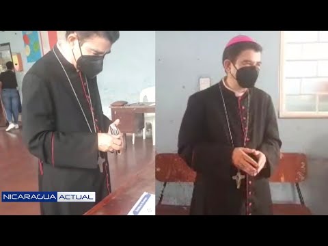 ?Llega Monseñor Alvarez a verificarse en su centro de votación en Matagalpa