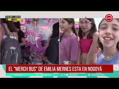 Emilia Mernes: El 'Merch Bus' llegó a Nogoyá y atrajo a una gran cantidad de fanáticos - 05/10/24