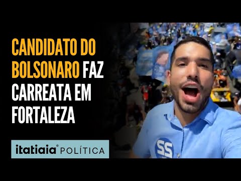 ANDRÉ FERNANDES, CANDIDATO DE BOLSONARO EM FORTALEZA, FAZ CARREATA COM APOIADORES