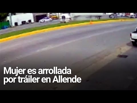 Mujer es arrollada por tráiler en Allende