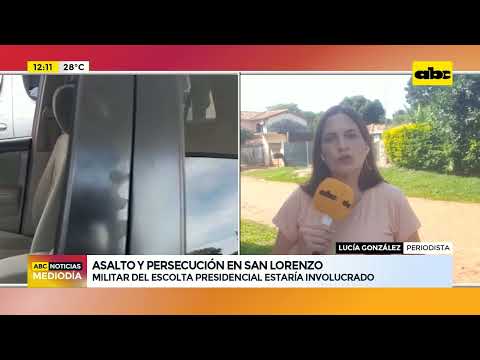 Asalto, persecución y tiroteo en San Lorenzo