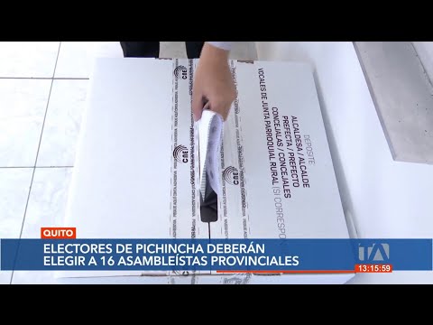 Electores de Pichincha deberán elegir a 16 asambleístas provinciales