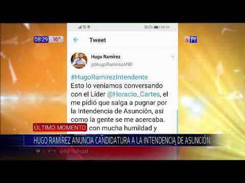 Hugo Ramírez quiere ser intendente de Asunción