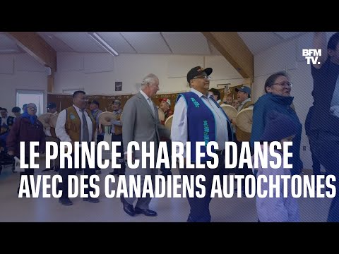 Le prince Charles danse avec des Canadiens autochtones