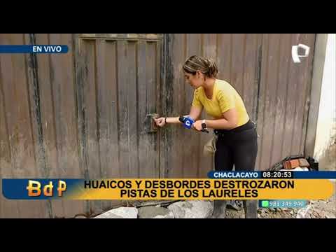 Vecinos escaparon por los techos debido a huaicos en Chaclacayo (2/2)