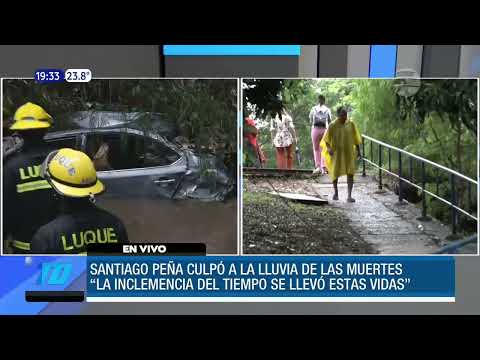 Santiago Peña culpó a la lluvia de la muerte de madre e hija