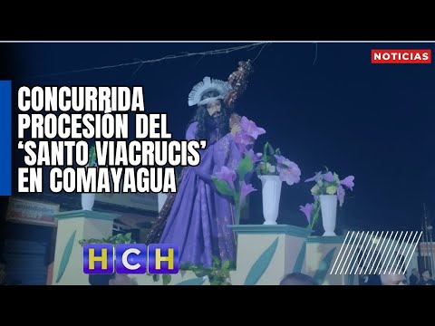 Concurrida Procesión del ‘Santo Viacrucis’ en Comayagua