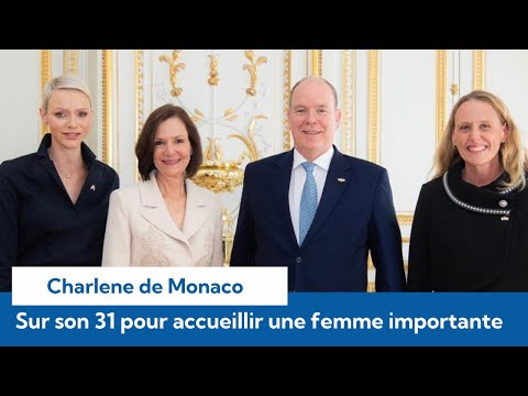 Charlene de Monaco : Look coloré pour recevoir une invitée de marque au Palais