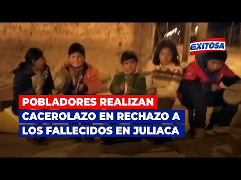 Puno: Pobladores realizan cacerolazo en rechazo a los fallecidos en Juliaca