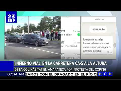 Cerrada la CA-5 a la altura de Amarateca por portesta de COPINH