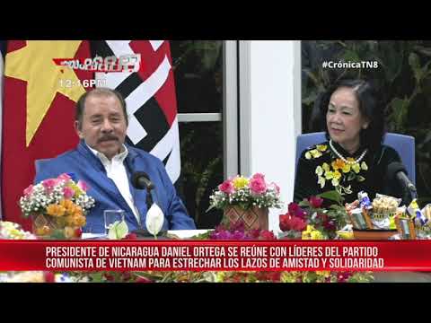 Comandante Daniel se reúne con líderes del Partido Comunista de Vietnam en Nicaragua