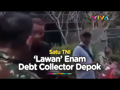 Tegang! 1 TNI Vs 6 Debt Collector Cekcok Nyaris Adu...