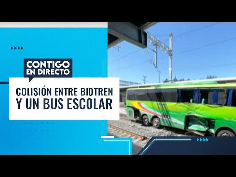NUEVA COLISIÓN entre Biotren y bus escolar en San Pedro de la Paz - Contigo en Directo
