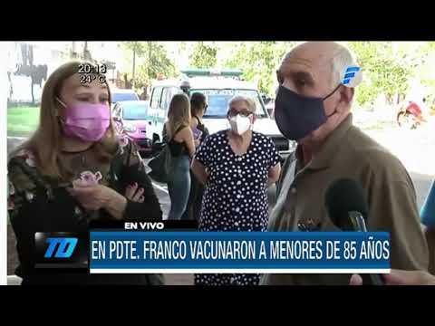 Denuncian que vacunaron a menores de 85 años en Presidente Franco