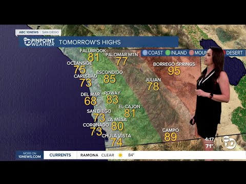 ABC 10News Pinpoint Weather with Meteorologist Megan Parry