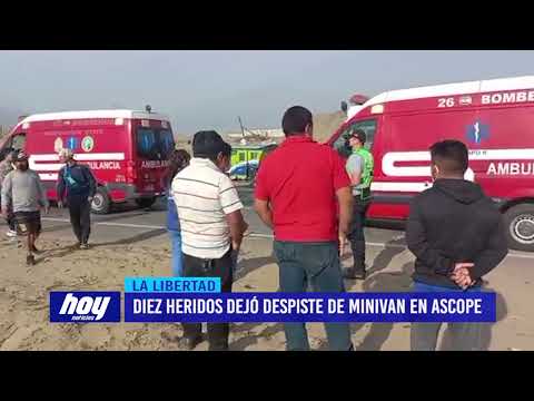 Diez heridos dejó despiste de minivan en Ascope