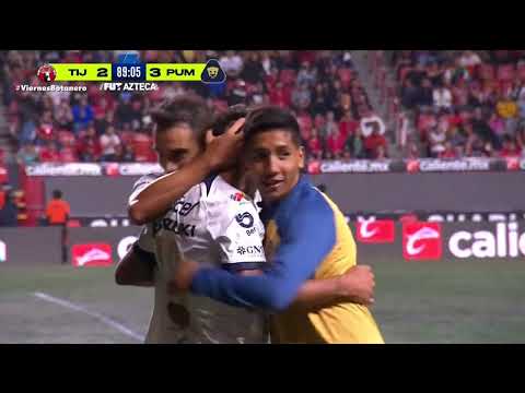 Gol de Eduardo Salvio | Xolos 2-3 Pumas | Liga BBVA MX - Apertura 2023 - Jornada 1