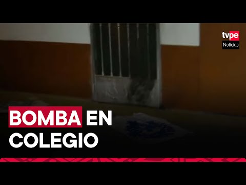 La Perla: Encuentran bomba molotov en frontis de colegio