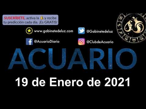Horóscopo Diario - Acuario - 19 de Enero de 2021.