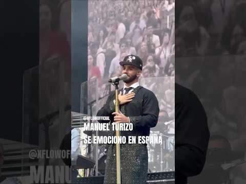 Manuel Turizo see emocionó durante su concierto en España #manuelturizo