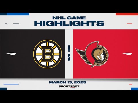 NHL Highlights | Bruins vs. Senators - March 13, 2025