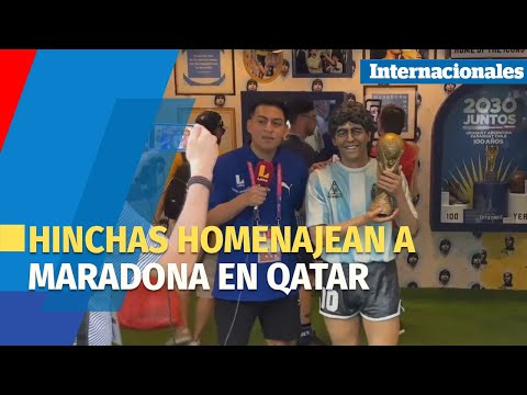 Hinchas homenajean a Maradona en Qatar en segundo aniversario de su muerte