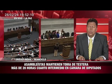 ASAMBLEISTAS MANTIENEN TOMA DE TESTERA MÁS DE 20 HORAS CUARTO INTERMEDIO EN CÁMARA DE DIPUTADOS
