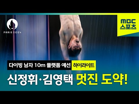 올림픽 첫 출전! 준결승 진출한 신정휘! 다이빙 남자 연기 모음 [다이빙 남자 10m 플랫폼 예선]