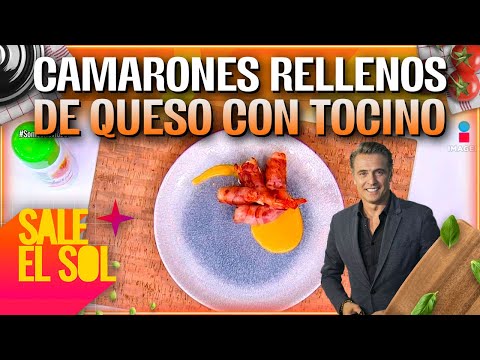 Receta de camarones rellenos de queso con tocino con la chef Ingrid Ramos y Juan Soler