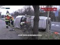 Dopravní nehoda mezi Markovicemi a Chrudimí na umrzlé vodě pokrývající vozovku 23.3.2015 