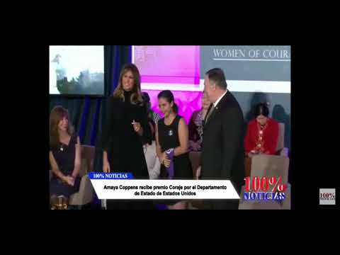 Amaya Coppens recibe premio corage en Estados Unidos