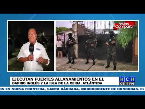 Policía realiza fuertes allanamientos en cinco puntos estratégicos de La Ceiba