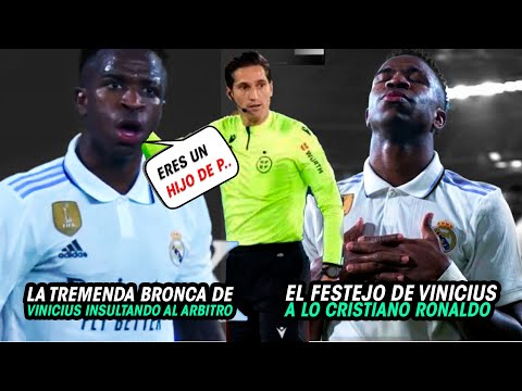 Así FUE la FEA REACCIÓN de VINICIUS gritando HIJO de… al ARBITRO, FESTEJO de VINICIUS a lo CRISTIANO
