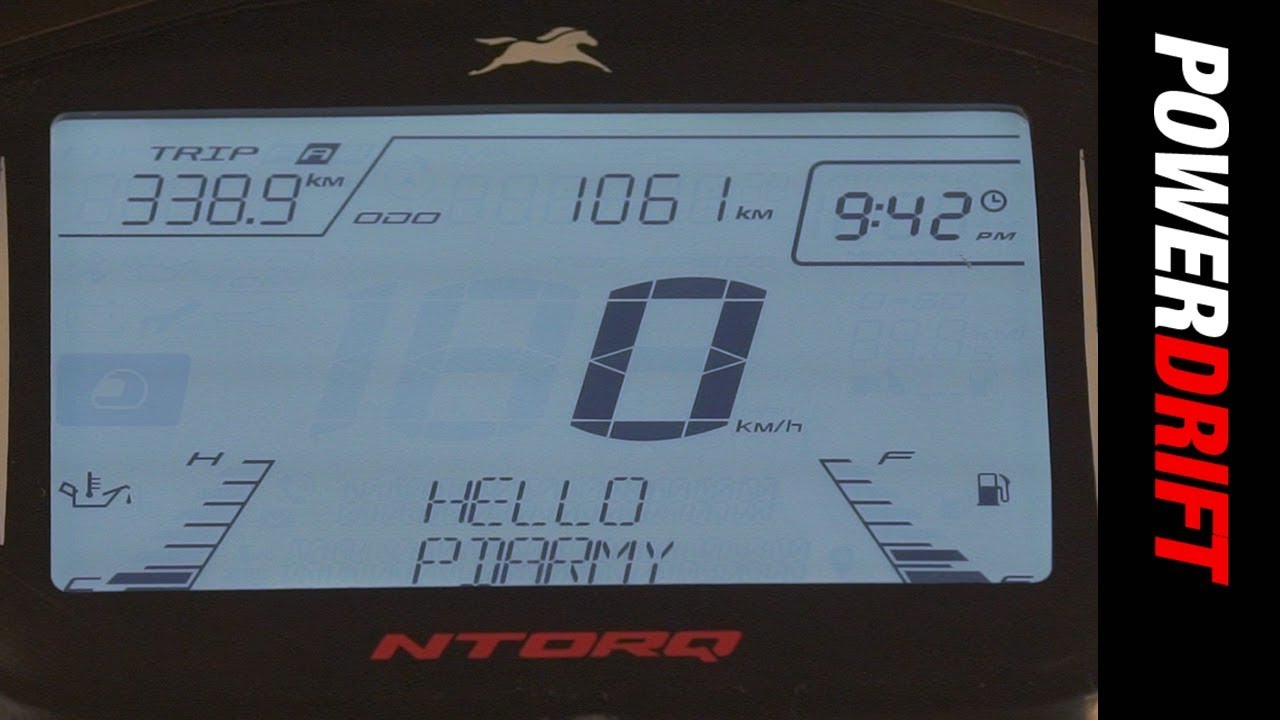 TVS Ntorq : Instrument Cluster Walkthrough : PowerDrift