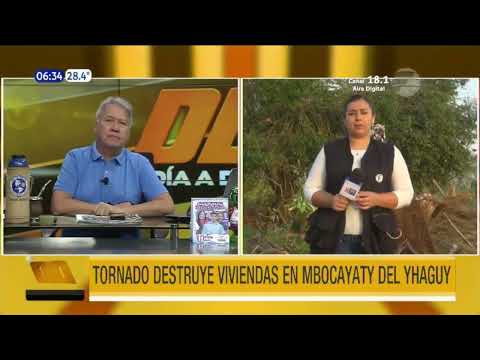 Tornado dejó una fallecida en Mbocayaty del Yhaguy