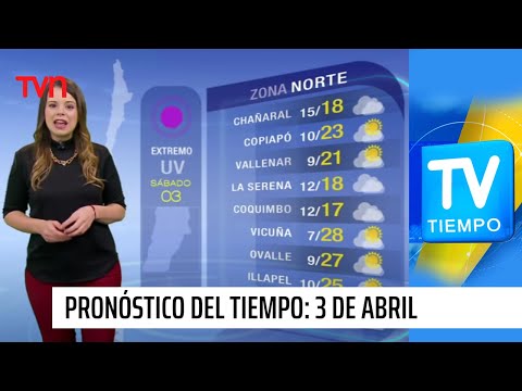 Pronóstico del tiempo: Sábado 3 de abril | TV Tiempo