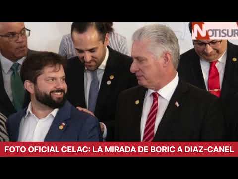 La mirada de Boric a Diaz-Canel en la foto oficial de la cumbre Celac