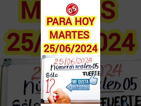 Números para hoy MARTES 25/06/2024  Un SÓLO NÚMERO para hoy MARTES 25 de JUNIO #loteria #viral