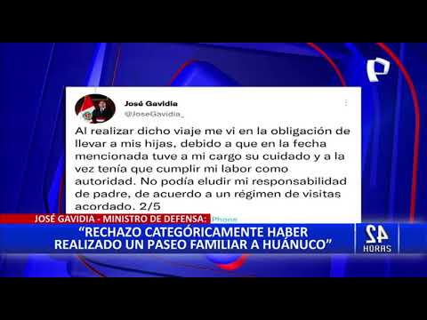 José Gavidia: Rechazo categóricamente haber realizado un viaje familiar a Huánuco