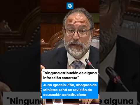 Juan Ignacio Piña, abogado de Ministra Tohá, en revisión de acusación constitucional